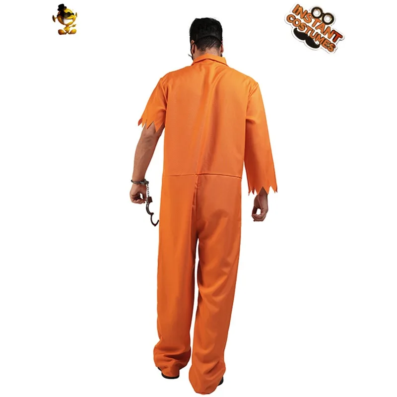 Gefangener-Kostüm für Herren, orangefarbener Overall, Halloween, Cosplay, Anime, Gefängnisvogel, Bühnenaufführung, Party, Anziehanzug, 2025,