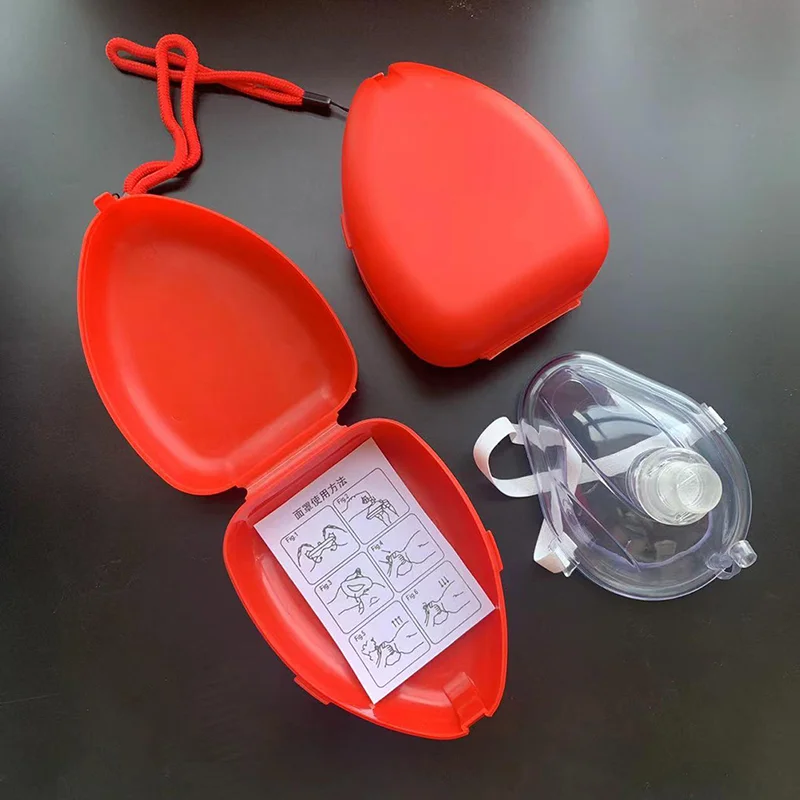 1Pc Artificial Respiration One-Way Breathing Valve Mask First Aid CPR Training Breathing Mask Protect Rescuers Mask Tools