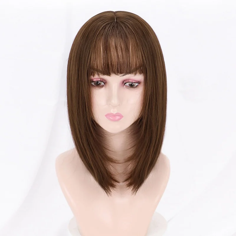 

for Women, Natural Full Head , Medium Long , Elegant Face-Slimming Collarbone , Short Hair Wig