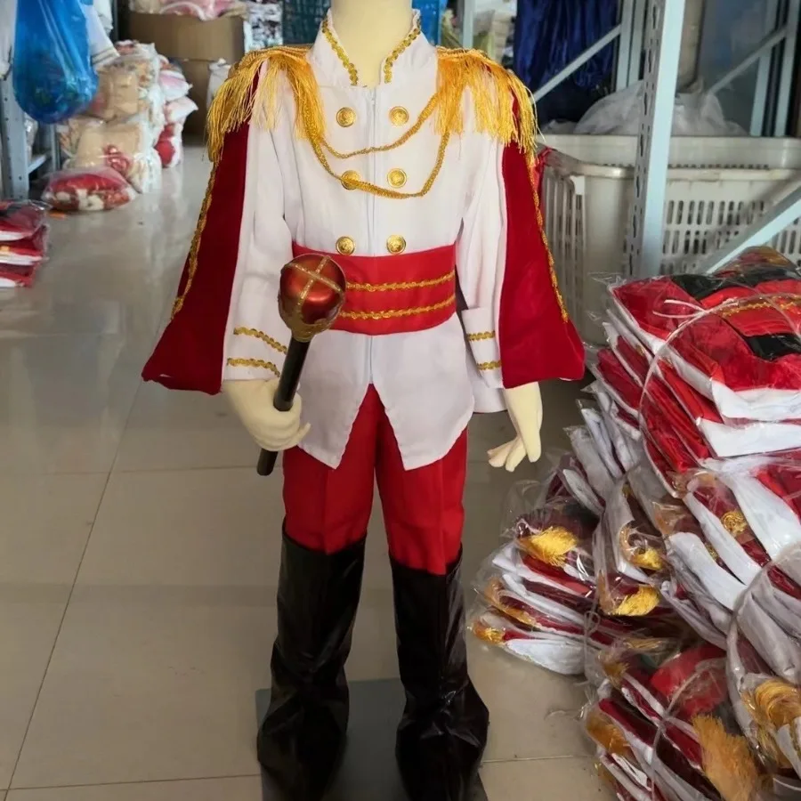 Cartoon Arab Prince Cosplay King Suit Costume Halloween for Boy Castle Carnival Party Cartoon prince deluxe