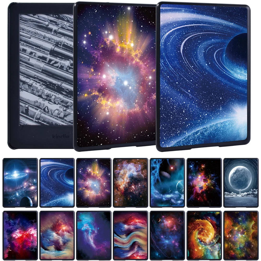 

New Cover for Kindle Paperwhite 1/2/3/4/Kindle 10th Gen 2019/8th Gen 2016 Space Pattern Tablet Plastic Ultrathin Hard Back Case
