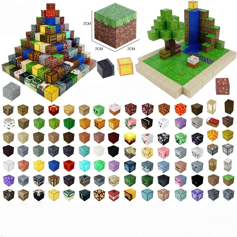 10-500개 신형 자석 블록 월드 큐브 마그넷 월드 세트 어린이 DIY 모델 어린이 STEM 최고의 몬테소리 감각 장난감