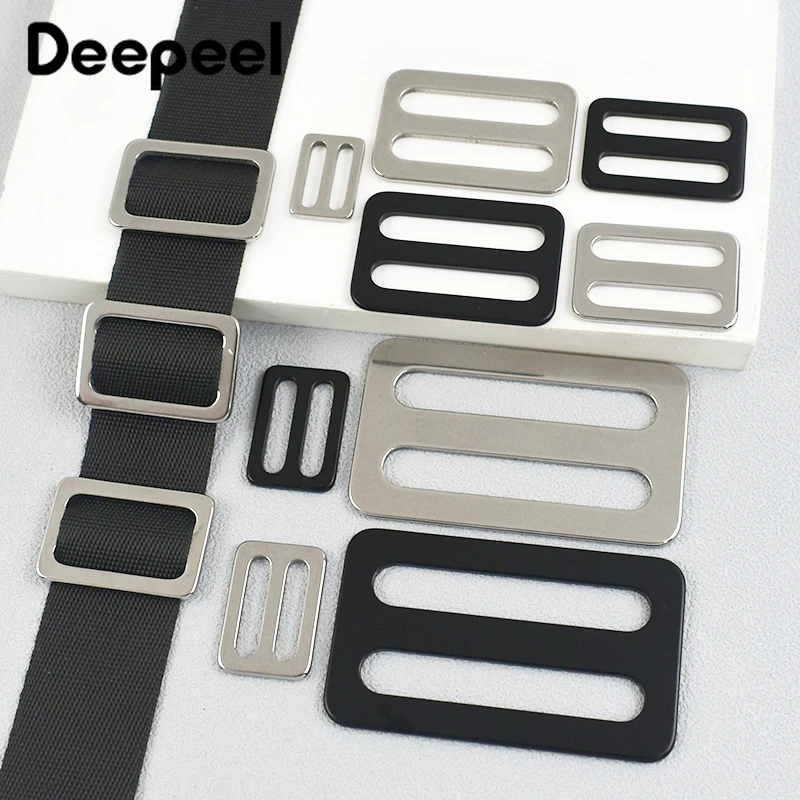 

2/5 шт. Deepeel 15-38 мм, пряжки для ремня для сумки из нержавеющей стали, трехскользящий ремень для рюкзака, регулируемый слайдер, ошейник для домашних животных, кольцо, застежка, аксессуары