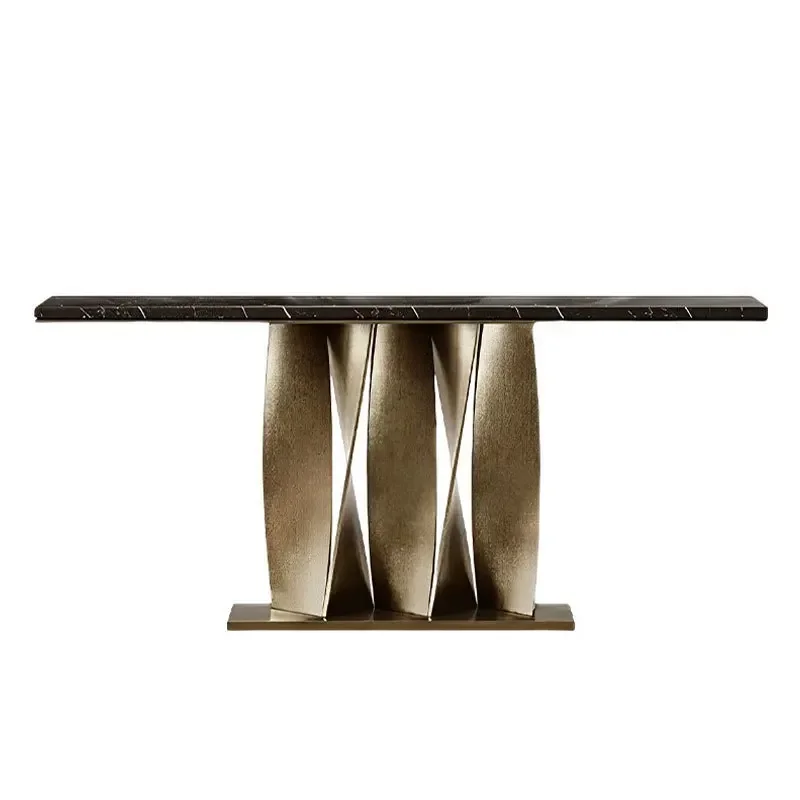 Light luxury entrance table, living room facing the door against the wall, corridor creative and simple stainless