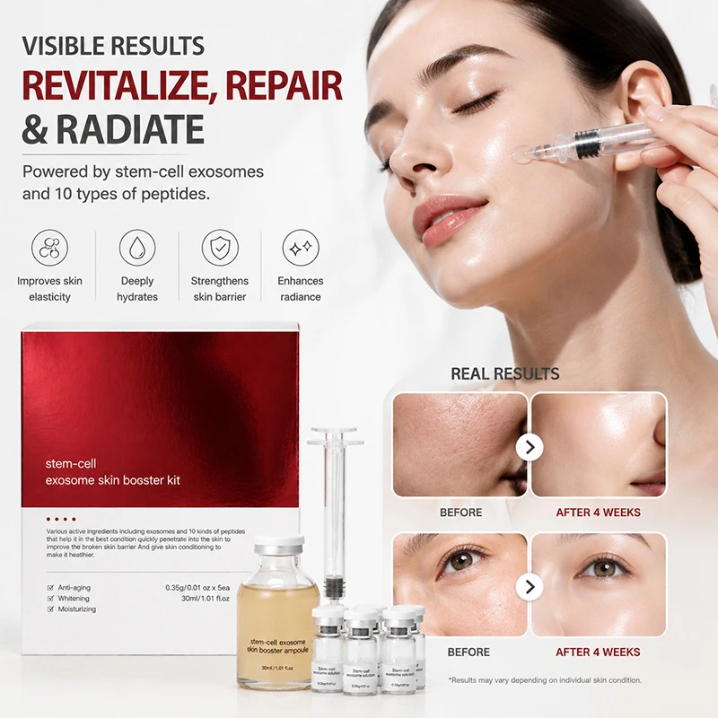 Facial Freeze Dried Powder Ampoule Box, Moisturizing Hydrating Essence Nourish Repair Dry Skin Freeze-Dried+Syringe Kit Skincare