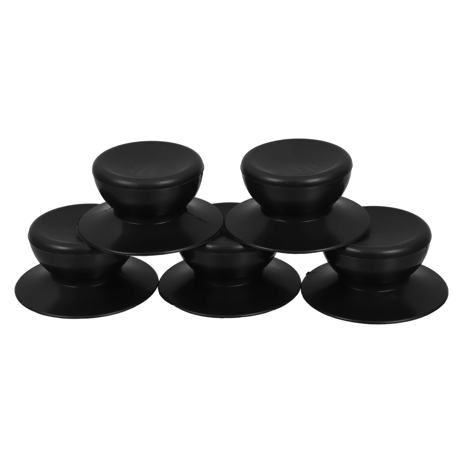 

5 set Pot Lid Knobs Replacement H Dust proof Black PE Versatile Secure Wide Compatibility Cookware Parts