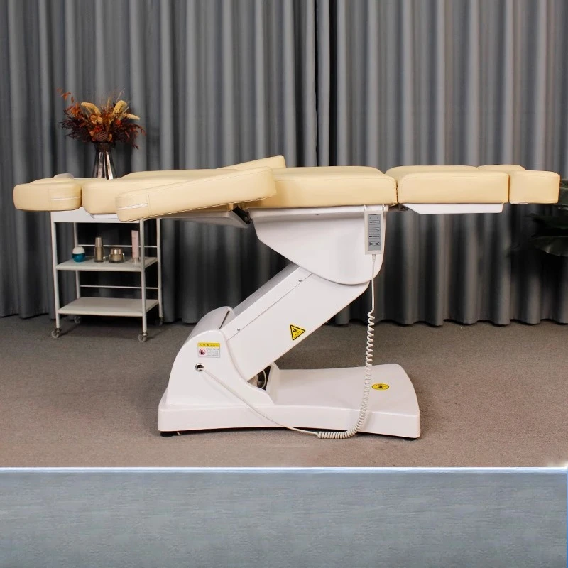 Elektrische Rückenlehnen-Massagetische Schönheit Kneten Gesicht PU-Leder-Massagetische Dental Eisenbeine Salonmöbel Yngл MH
