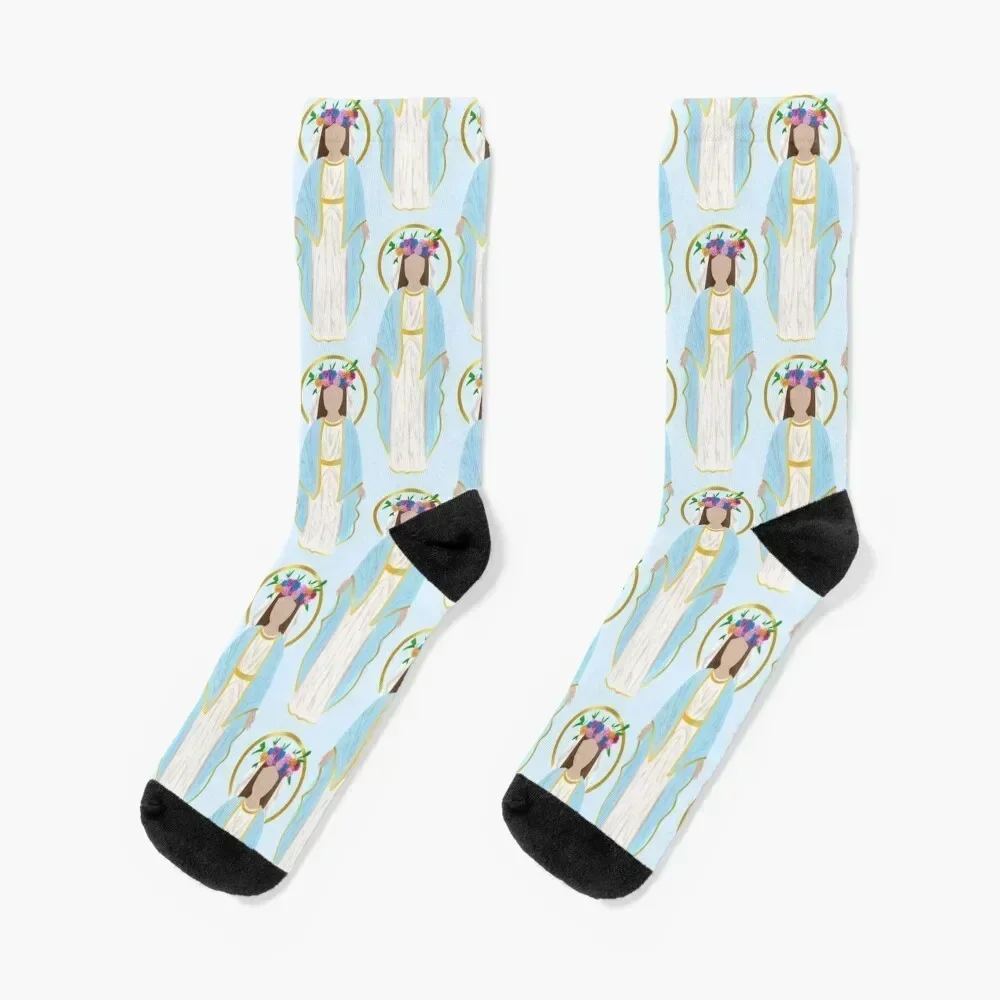 

Mother Mary Socks sports stockings christmass gift custom halloween Men Socks Luxury Brand Women's