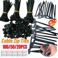 Self-locking Nylon Universal Cable Tie Buckle 100/50/20PCS Plastic Fixed Strap Iron Cable Gap Car Instrument Zip Ties