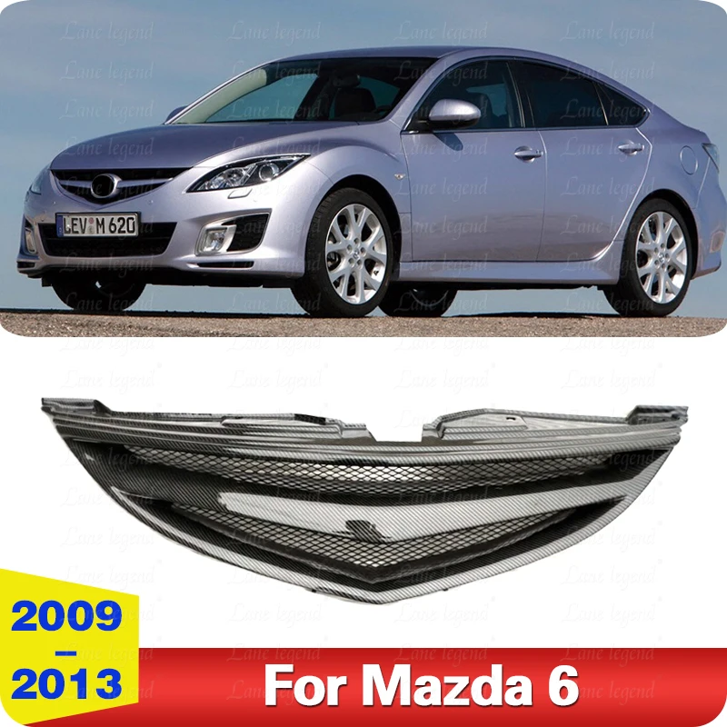 

Автомобильная решетка для Mazda 6 2009-2013, сетчатая передняя решетка второго поколения, декоративная крышка, аксессуары для ремонта, аксессуары для стайлинга автомобилей