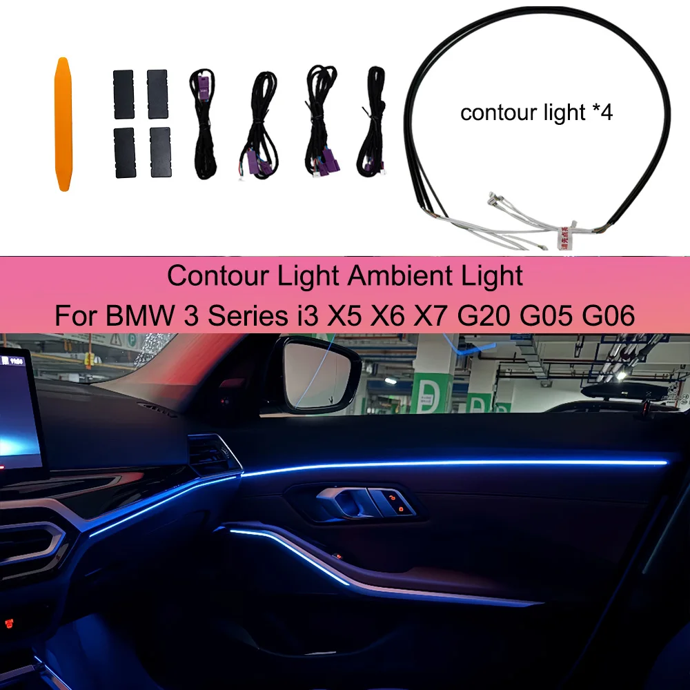 Enhanced Door Contour light Ambient Light for BMW 3 Series i3 X5 X6 X7, G20 G05 G06 G07 G28 contour light Ambient Light Upgrade