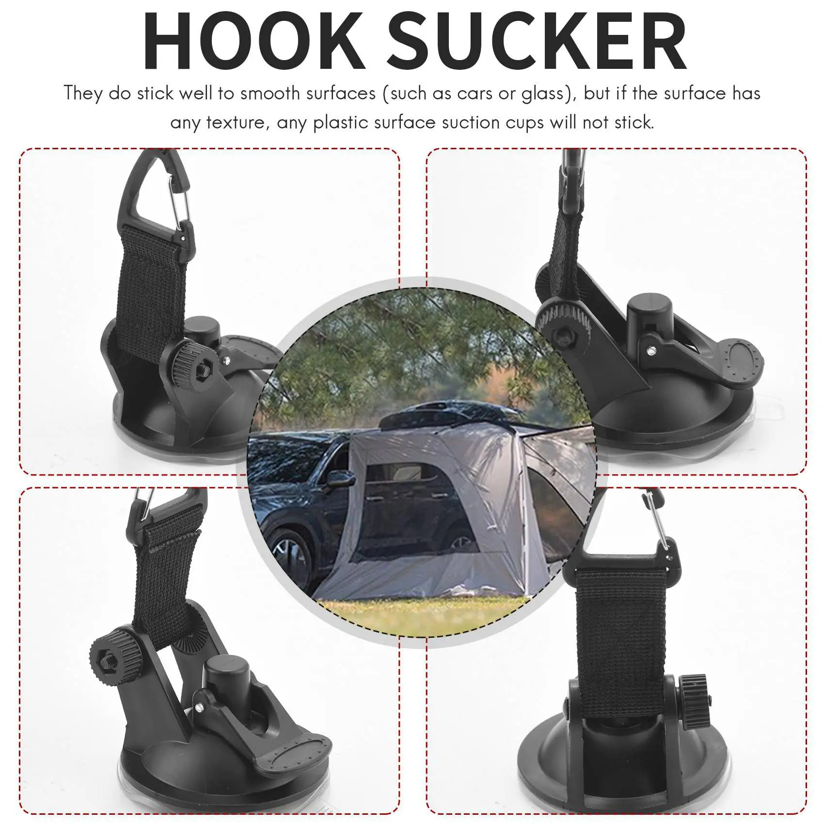 2Z-8Pcs شفط كأس مرساة تأمين هوك التعادل أسفل ، قماش القنب التخييم كما مظلة جانبية للسيارة ، أقمشة حمام السباحة الخيام تأمين هوك العالمي #5