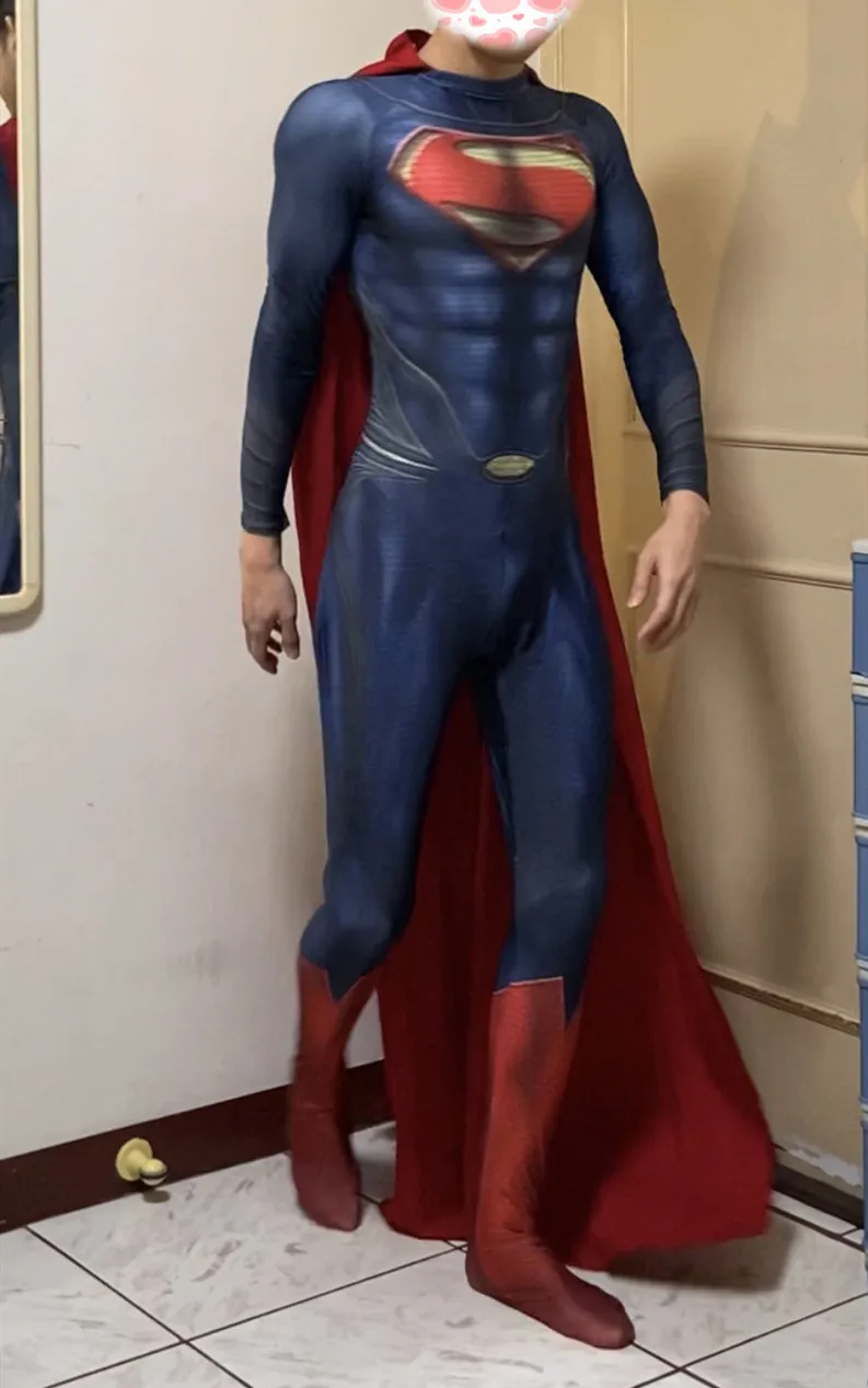 Disfraz de Cosplay de The Man of Steel para adultos y niños, traje Zentai, mono de superhéroe para Halloween