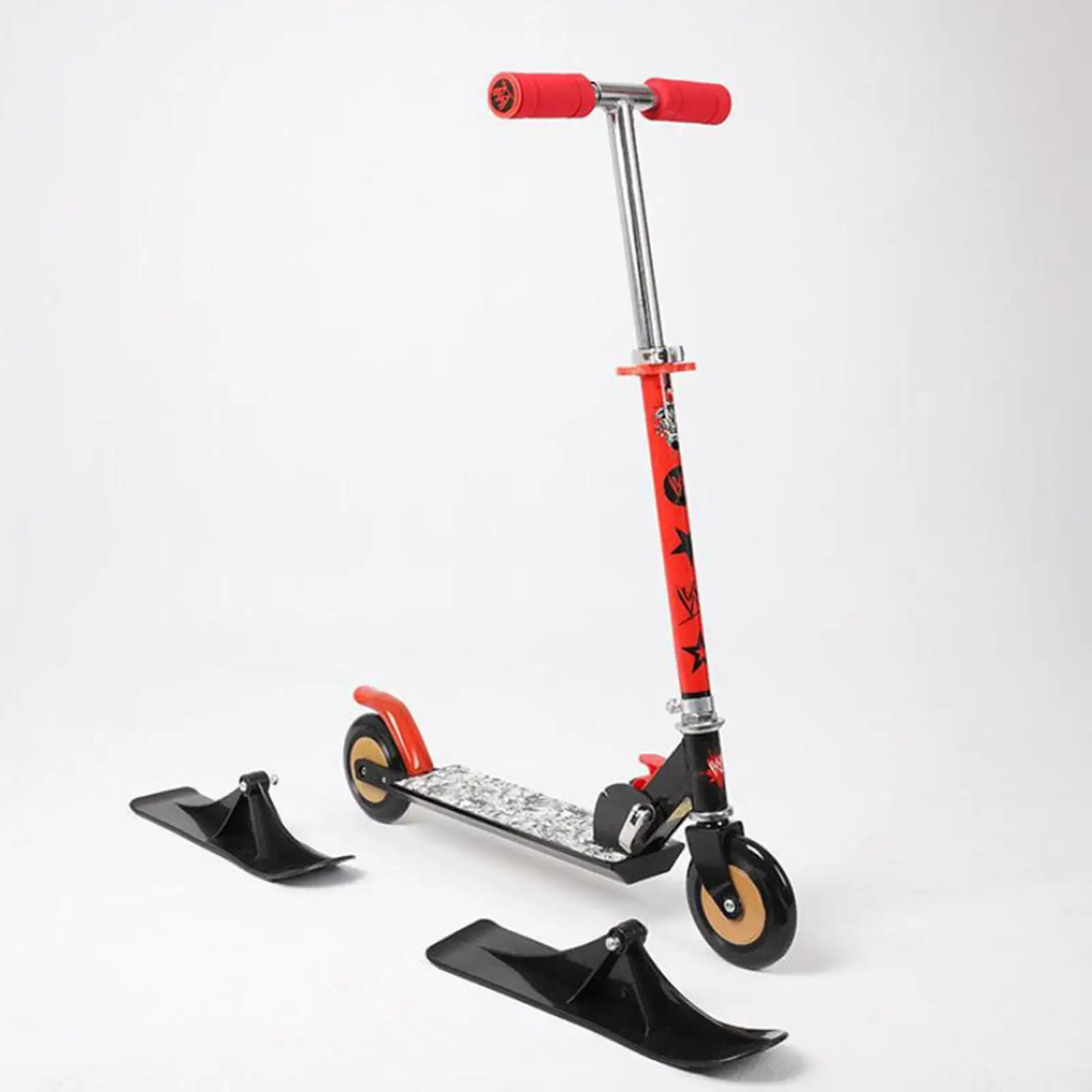 Snow Scooter Sled for Kids Sled Accessories for Children Fold Two Wheel Sled