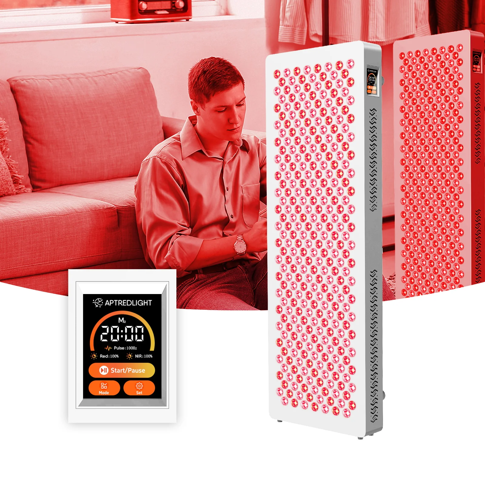 300 LED Light Therapy Panel  Optimized 5 Wavelengths