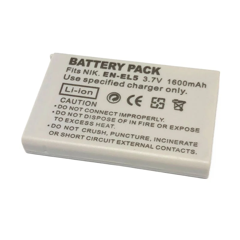 1600mAh 3.7V EN-EL5 Camera Battery +Charger for Nikon Coolpix P3 P80 P90 P100 P500 P510 P520 P530 7900 P6000 P5000 P5100 P5200