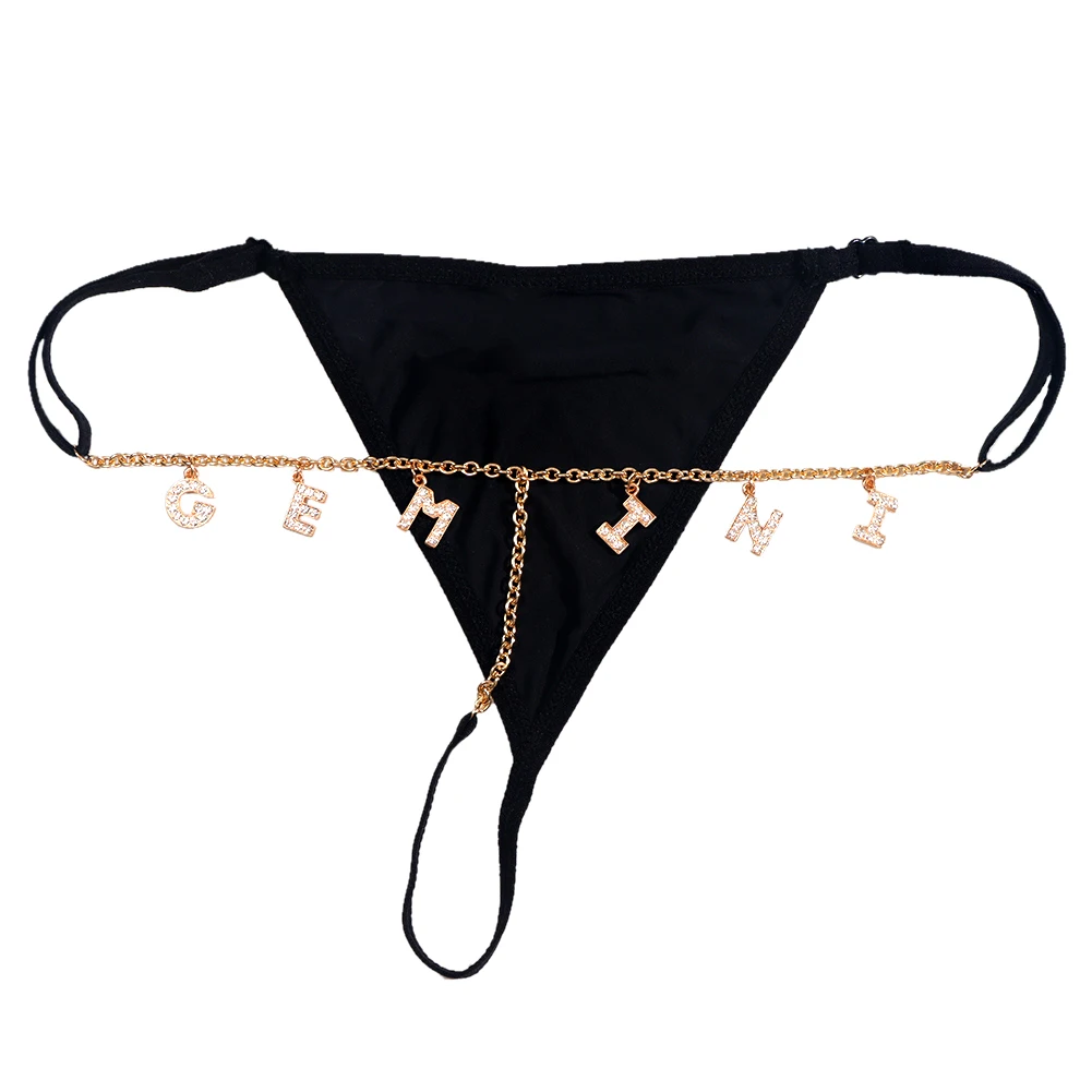 Custom Name Letter Thong for Women Panties Sexy Women's Low Waist Underwear Solid Comfort Female Underpants Lingerie Adjustable