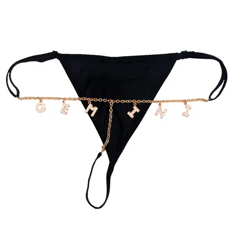 Custom Name Letter Thong for Women Panties Sexy Women's Low Waist Underwear Solid Comfort Female Underpants Lingerie Adjustable