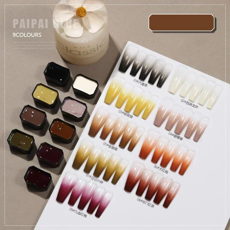 Nail Polish Glue Thick Halo Staining Gradually Semi Solid Enamel Jelly Solid Pat Gel Nail Art Nail Art Supplies Gradient Color