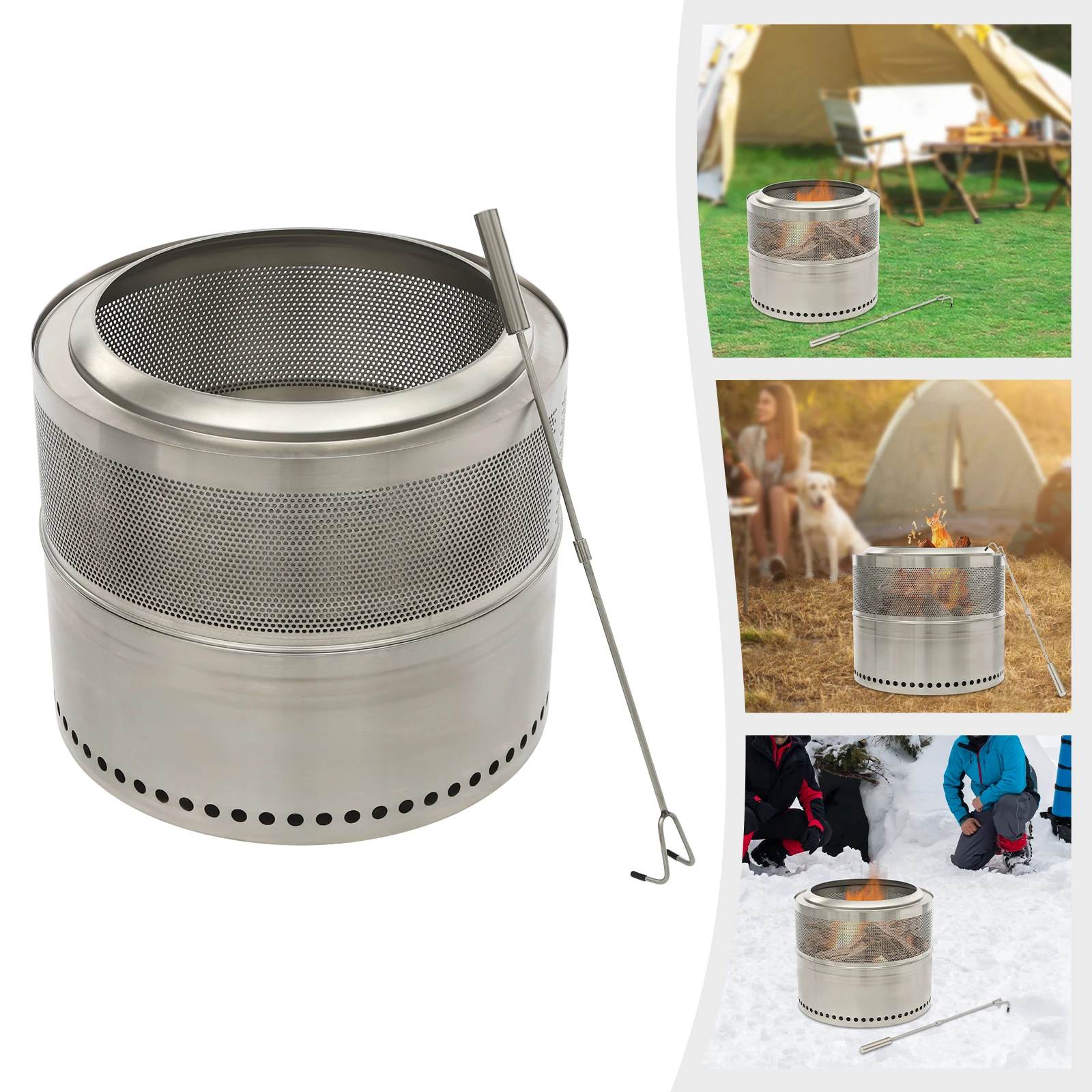 Portable Stainless Steel Wood Burner Campfire Stove