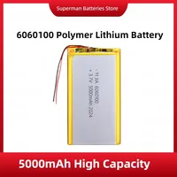 6060100 Rechargeable High Large Capacity LiPo Battery Cell 3.7V 5000mAh Lithium Polymer Battery for Power Bank