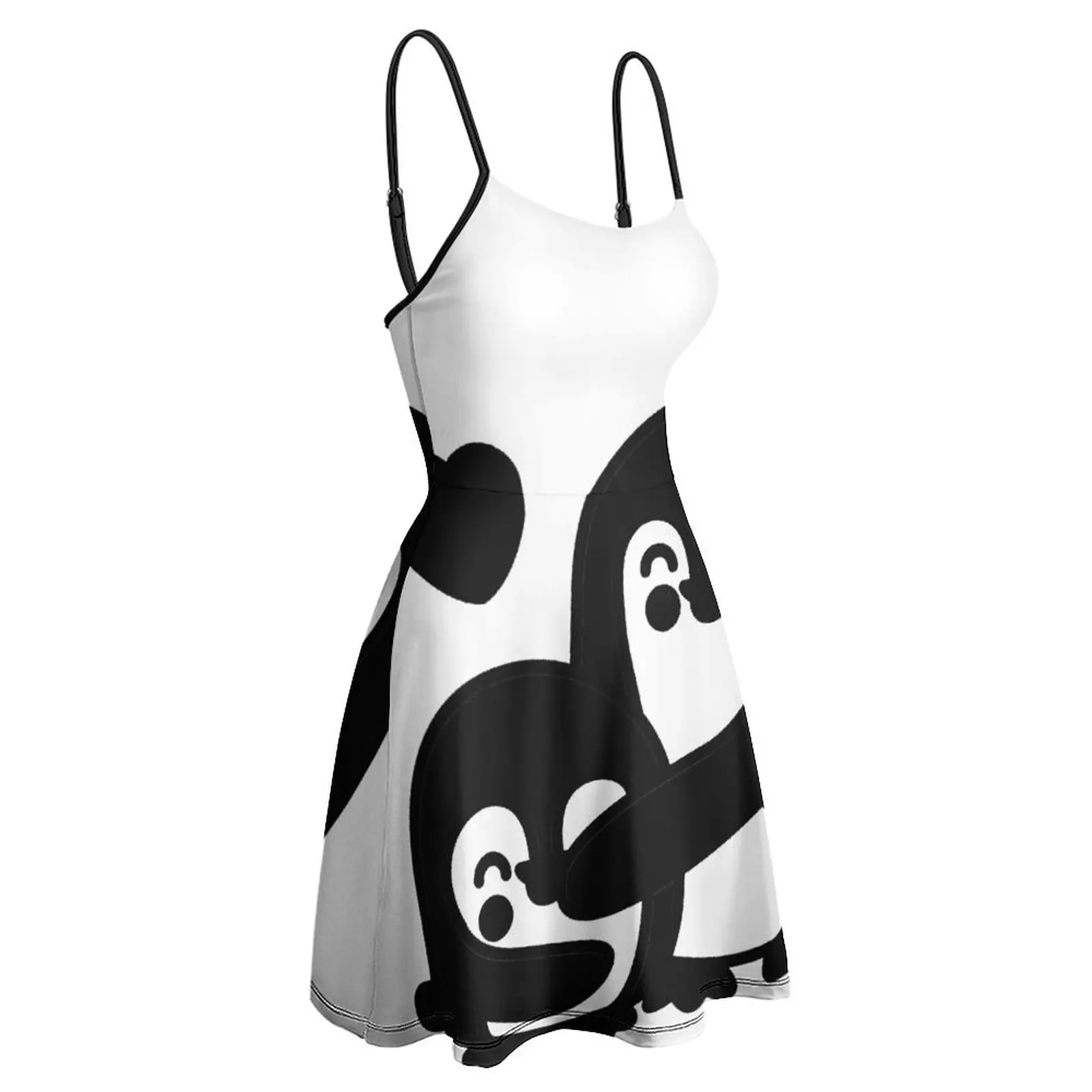 Penguin Love Essential For Sale Novelty Exotic  Woman's Gown Women's Sling Dress Funny Novelty Cocktails Suspender Dress