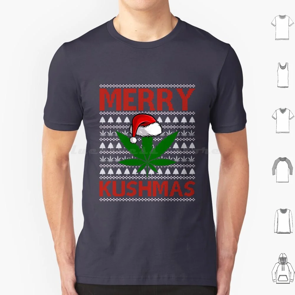 Merry Kushmas T Shirt Cotton Men Women Diy Print Outdoor Christmas Decorations Xmas Dad Santas Christmas Tree Santa Real