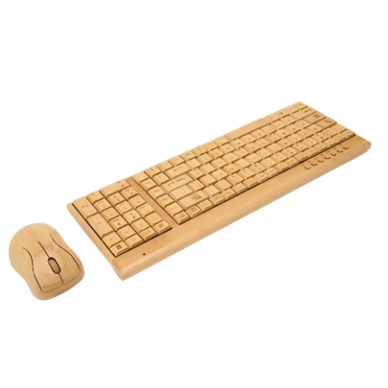 

AB41-Wireless Keyboard Mouse Bamboo Wood Computer Keyboard Bamboo Wireless Keyboard Andmouse