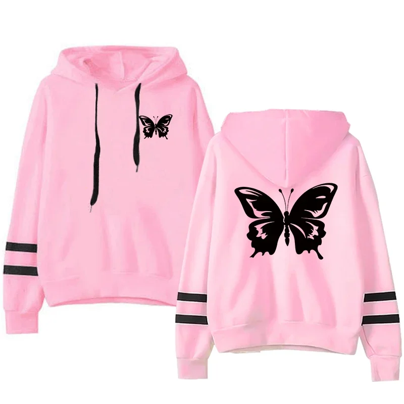2026 Frühling Sweatshirt-Stil Outdoor Gestreifter Damen Vielseitiger Pullover Hoodie Topseller Mode Lässig Sport Täglich Schlicht