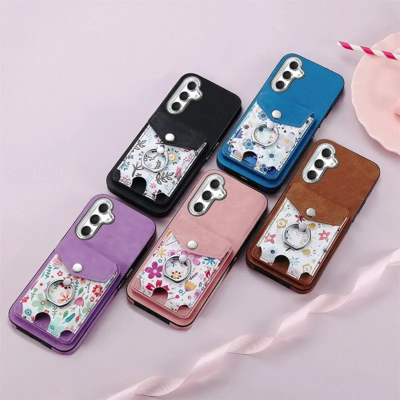 Removable Wallet Card Phone Case For Samsung Galaxy S24 S23 S22 A04e A12 A13 A14 A22 A23 A32 A33 A34 A52 A53 A54 A72 A73 F23 M23