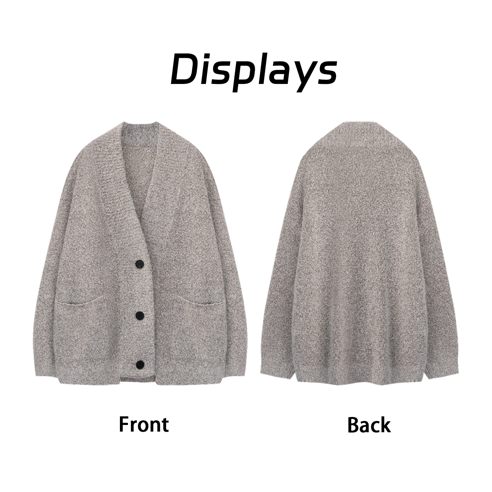 LI SILK CLOUD エレガントな秋冬ニットジャケット - ソフトなフリース裏地、ウールブレンド、繊細な質感