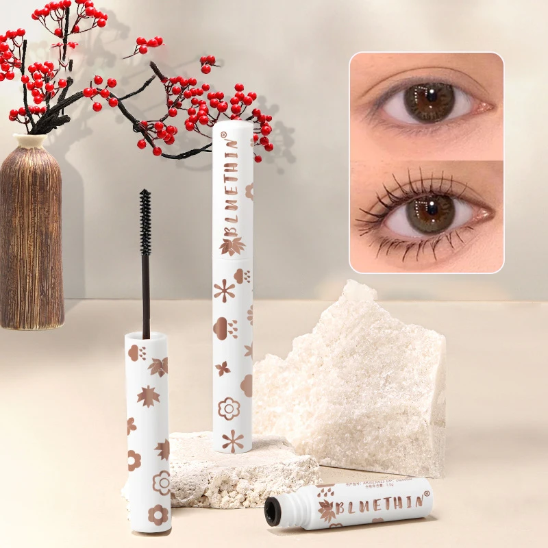 Mascara Waterproof Lengthens Eyelashes Extension Black Non-smudge Lengthening Volume 4D Silk Fiber Mascara Cosmetics