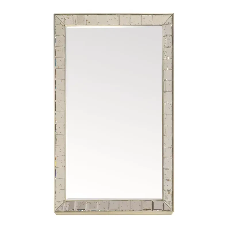Customizable Gold Frame Full Length Mirror High Definition Clear Reflection Suitable For Living Room Decor Modern Wall