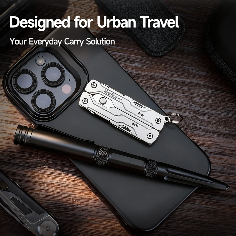 넥스툴 8 in 1 마이크로 멀티툴 S0 미니 세일러 가위 미니 포켓 멀티툴 EDC 접이식... - 3