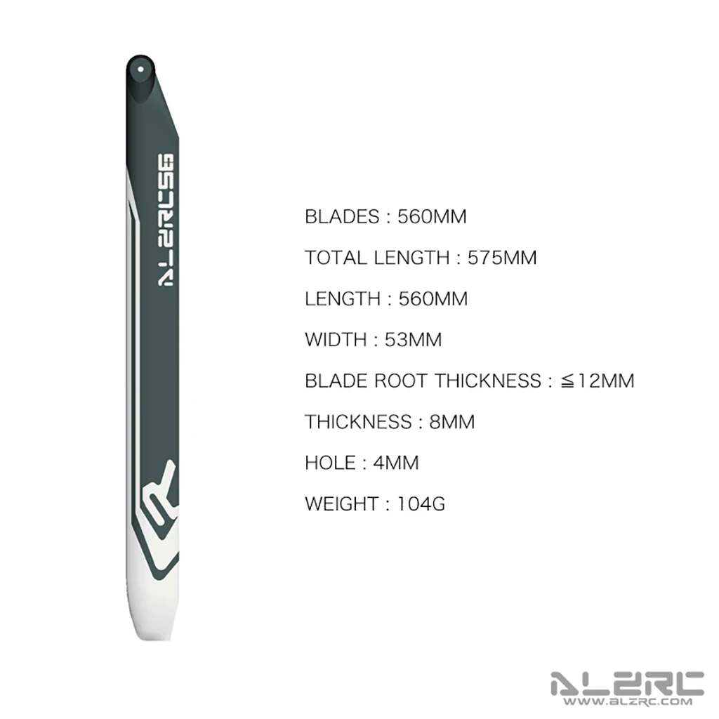 ALZRC Neue R Serie 360 MM 380 MM 420 MM 520 MM 700 MM Carbon Faser Haupt Schwanz paddle Für Alzrc 420 R42 RC Hubschrauber Extreme 3D Flug – Detail 6
