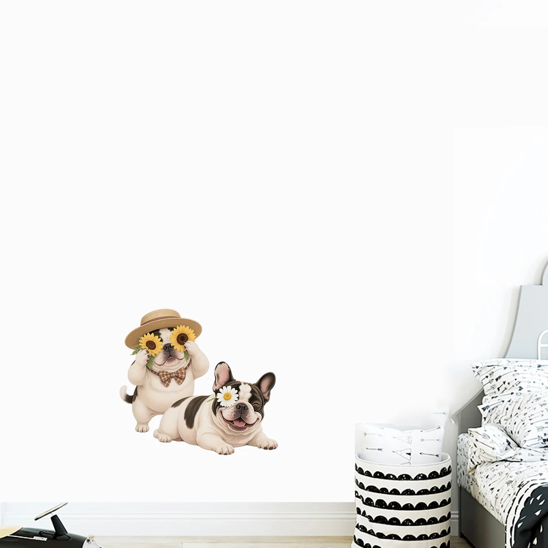 Three Ratels CEE249 Cute dog friends cartoon wall stickers for home decoration kid's place decals gifts stickers car decals