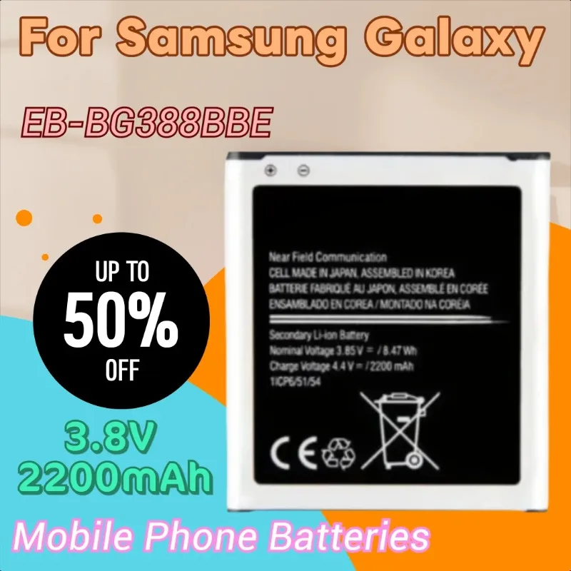 

Совершенно новый высококачественный аккумулятор для мобильного телефона 3,8 В 2200 мАч EB-BG388BBE для Samsung Galaxy Xcover 3 SM-G388 G389F G388F