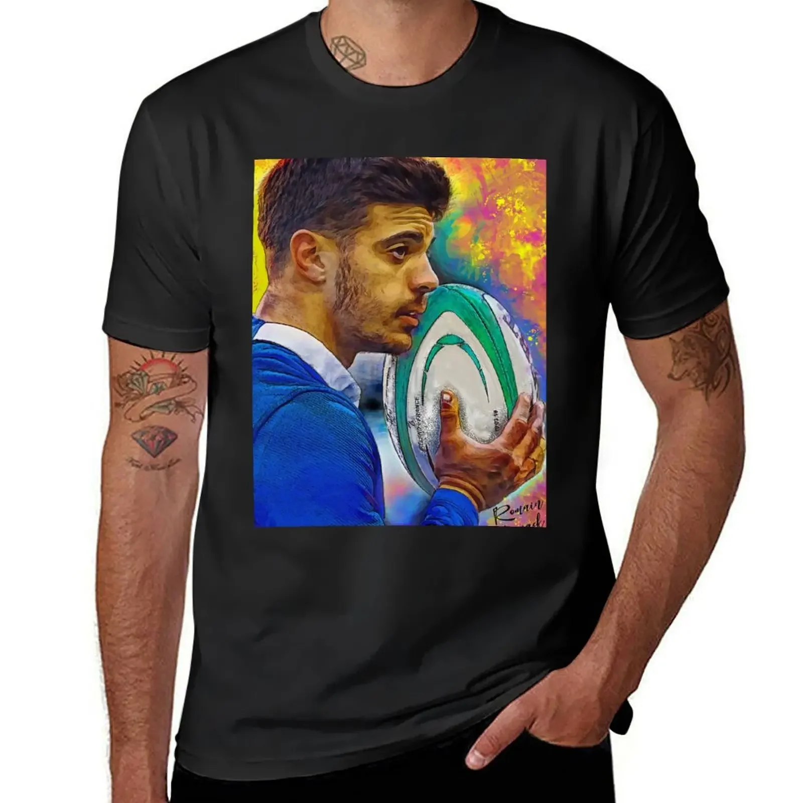 ?Romain Ntamack? Art? T-Shirt graphic shirts sports fans plain sweat shirts, men