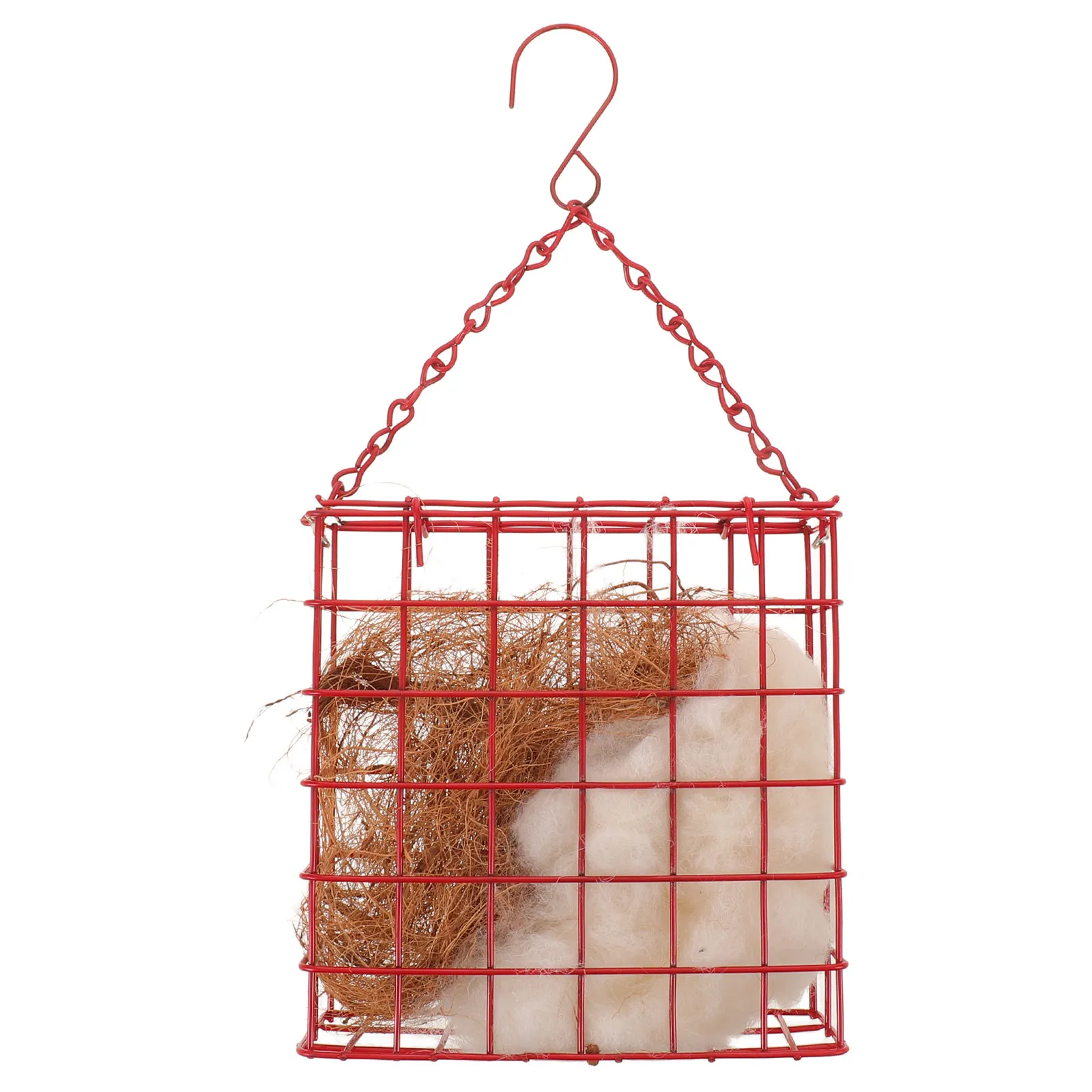 Bird Nesting Boxes Outdoor Habitat Supply Lover Garden Accessory Birdhouse Material Holder Building Dispenser