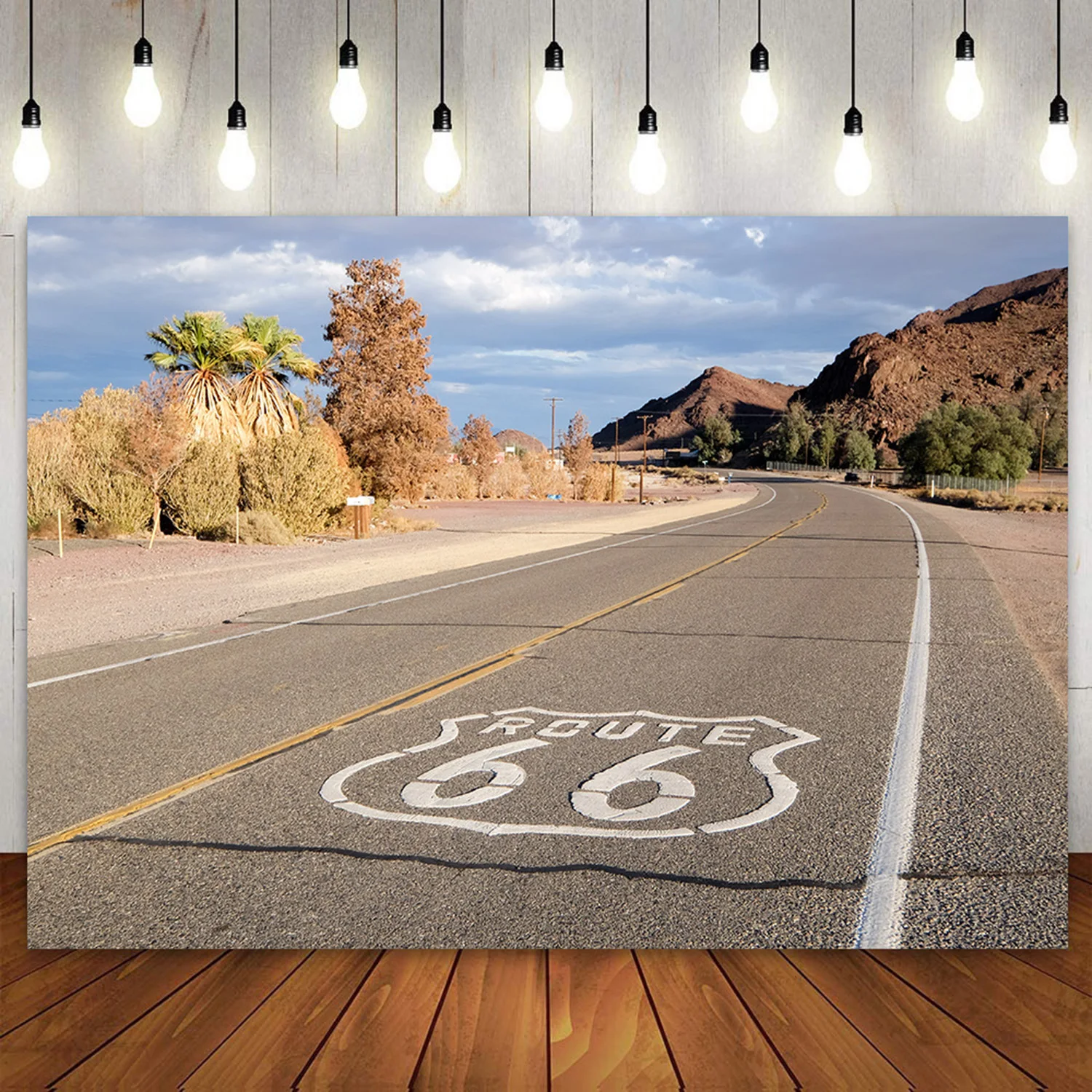 

Highway Canyon Mountain Desert Road Way West Plain Scene Photography Backdrop Travel Party Photographic Background Photo Booth