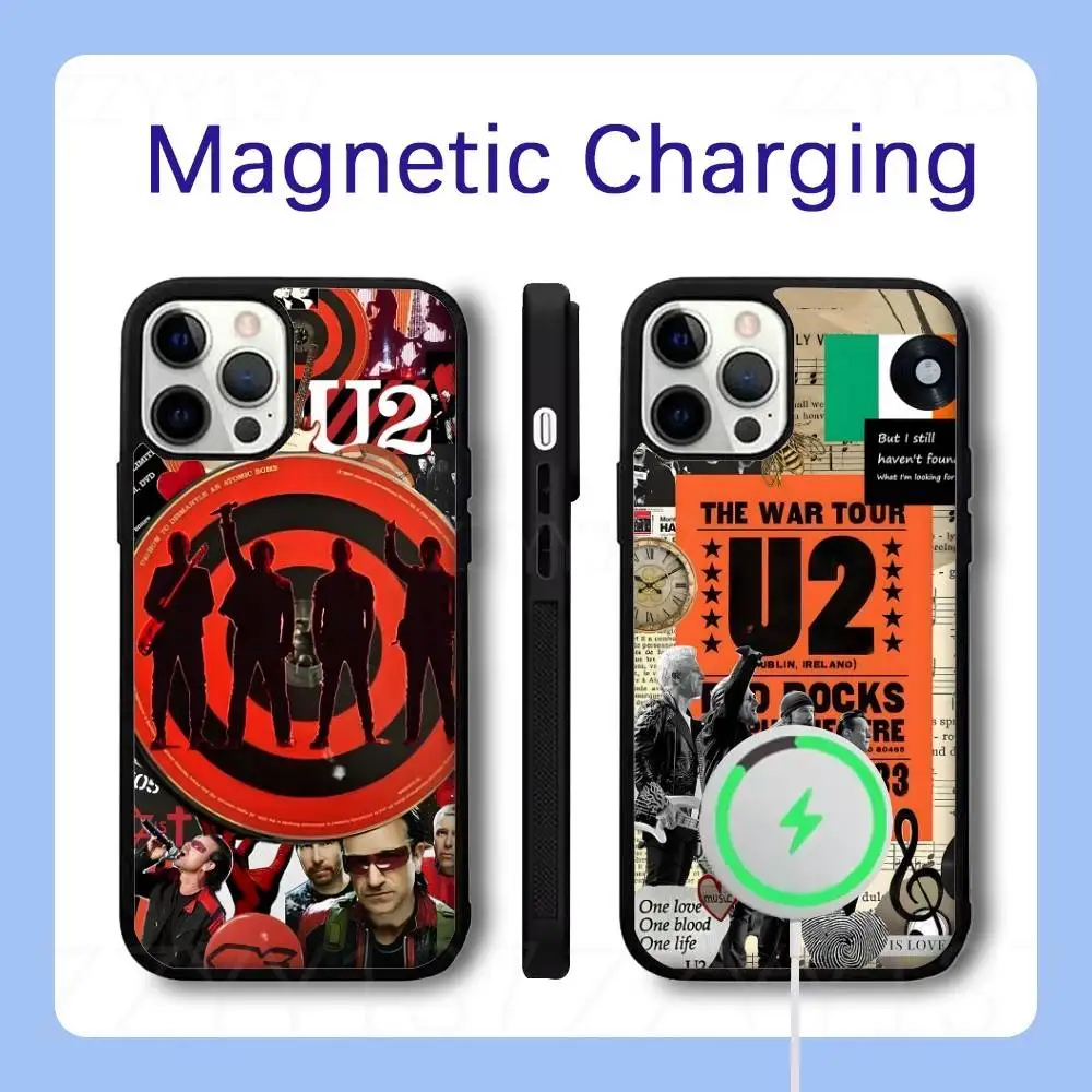 

U2 Band Achtung Baby Phone Case For iPhone 16,15,14,13,12,11,Pro,Max,Plus,Mini,SE Magsafe Magnetic Wireless Charging