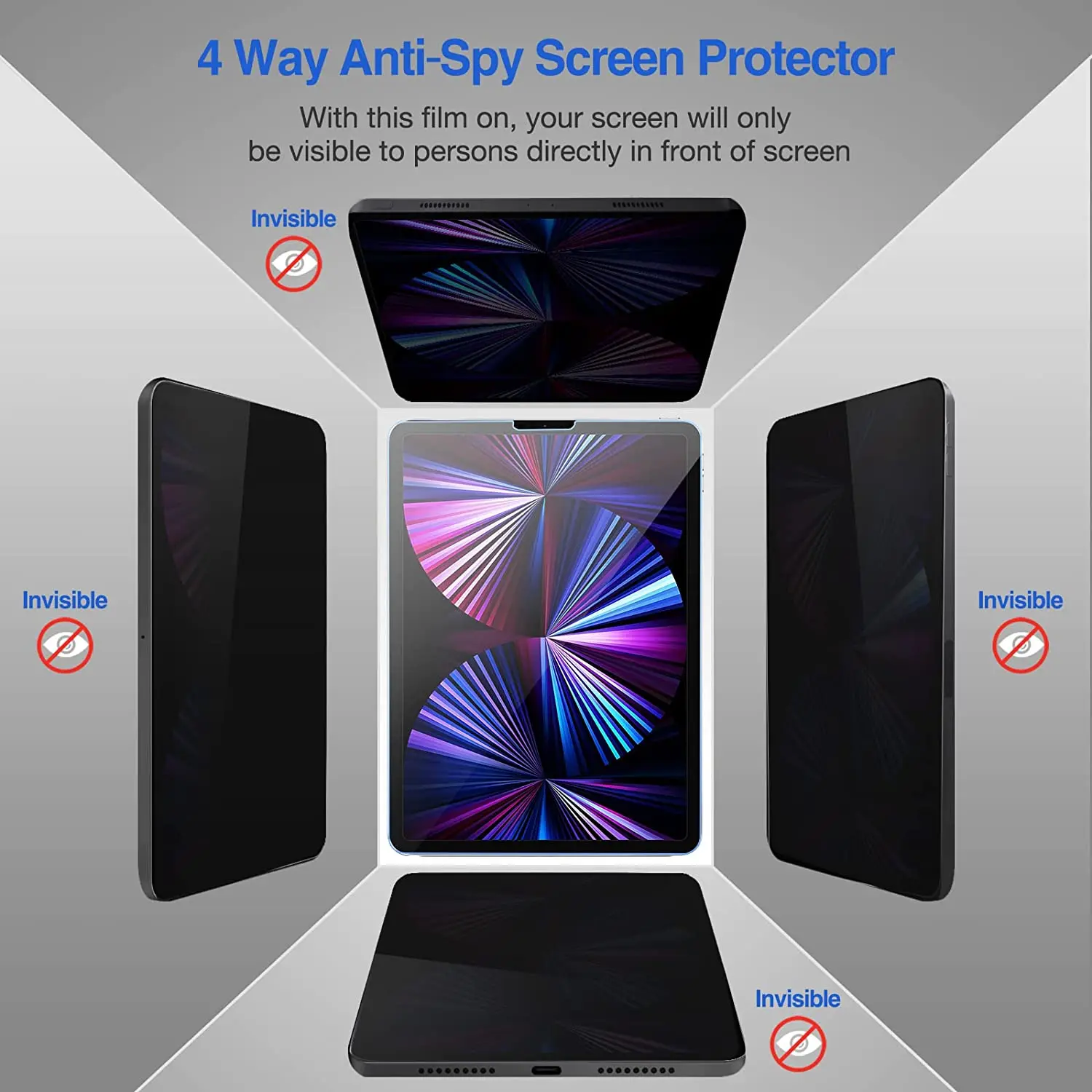360 Degree Detachable Magnetic Privacy Screen Protector for Surface Pro 12 11 10 9 8 X Pro 7 6 5 4 Surface Go 4 3 2 1