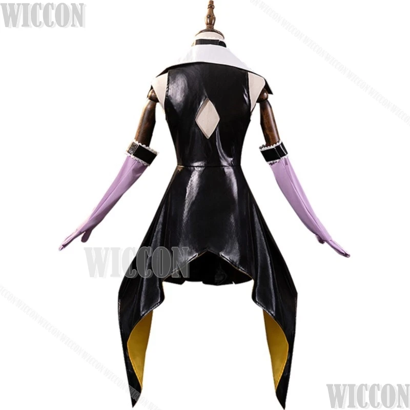 Shugo Chara Cosplay Costume pour femme, Tsukiyomi, Utau Dark Jewel Anime, robe noire sexy, accessoire, perruque dorée, jeu de rôle de fête d'Halloween trempé