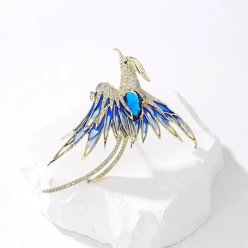 

Fashion Women Girls Elegant Phoenix Bird Brooches for Women Badges Classic Lady Dress Suit High-end Pins Jewelry