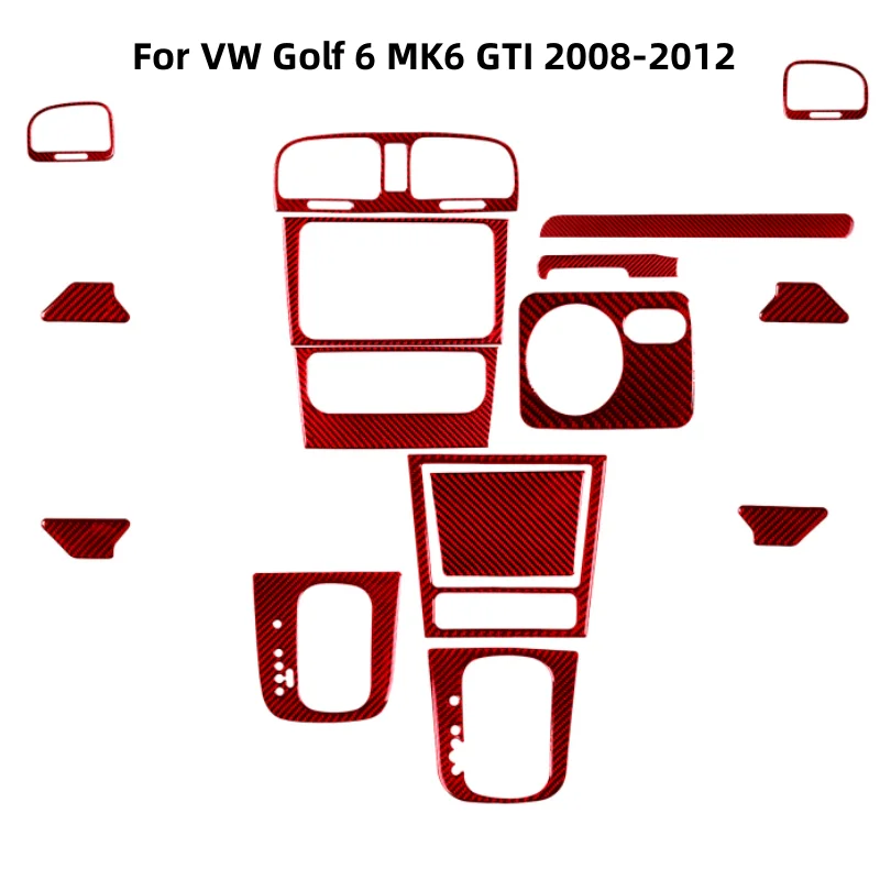 

Carbon Fiber Car Interior Decoration Protection Sticker For VW Golf 6 MK6 GTI 2008-2012 Styling Accessories