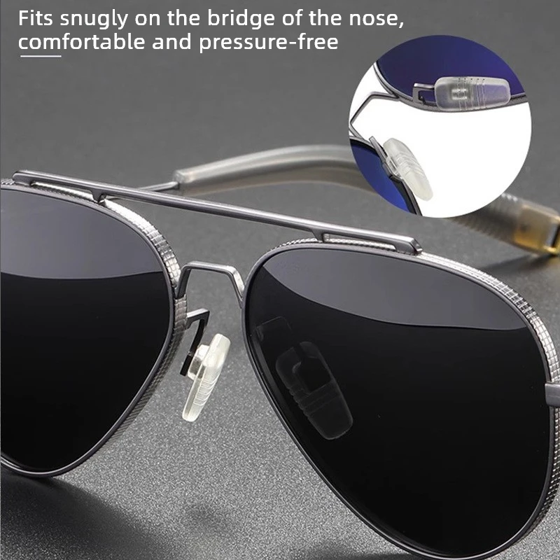 

New Fashion UV-Protective Sunglasses Ultra Light Pure Titanium Polygonal Full-Frame Trendy Polarized Sunglasses for Men Women