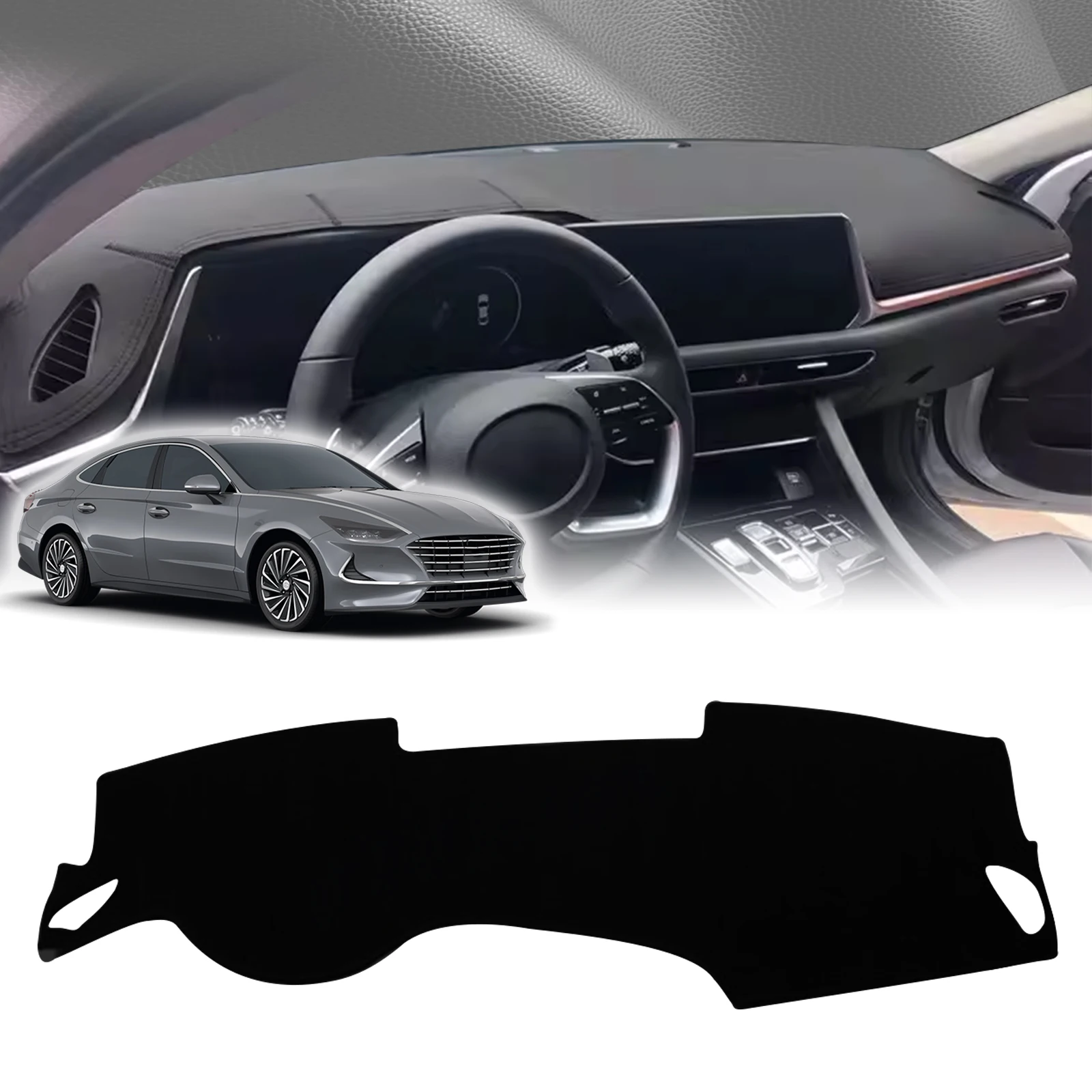

for Hyundai Sonata 2020-2023 DN8 N-line Car Dashboard Anti‑UV Sunshade Cover Non‑Slip Protective Mat Dash Pad Auto Accessories
