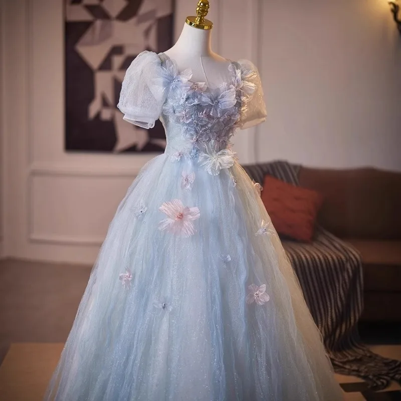 فستان سهرة خريفي فائق الجنية، مأدبة عيد ميلاد أنثى، حفل الكبار على طراز الأميرة، فستان زفاف خفيف، فستان مزاجي