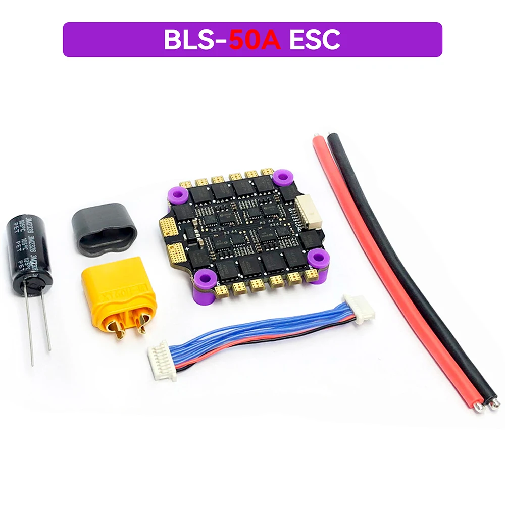 9IMOD F4 V3S PLUS Flight Control FC Support BetaFlight/INAV 5V 9V Dual Output 4in1 BLS-50A/60A ESC Stack for RC FPV Drone