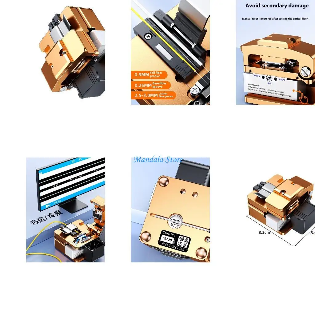 

U2JC Heavy Duty Fiber Cable Cutter 0.25mm 3.0mm Slots Ergonomic Handle Professional Splicing